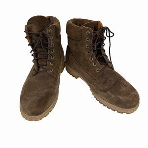 GREEN SUEDE PRIMALOFT 400 GRAM TIMBERLAND LACEUP ANKLE BOOTS W/ RUBBER SOLE 11.5